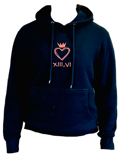 Mental Fortitude Cardinal Heartcrown Hoodie Black| Apparel Designed for Resilience, Strength, and Style