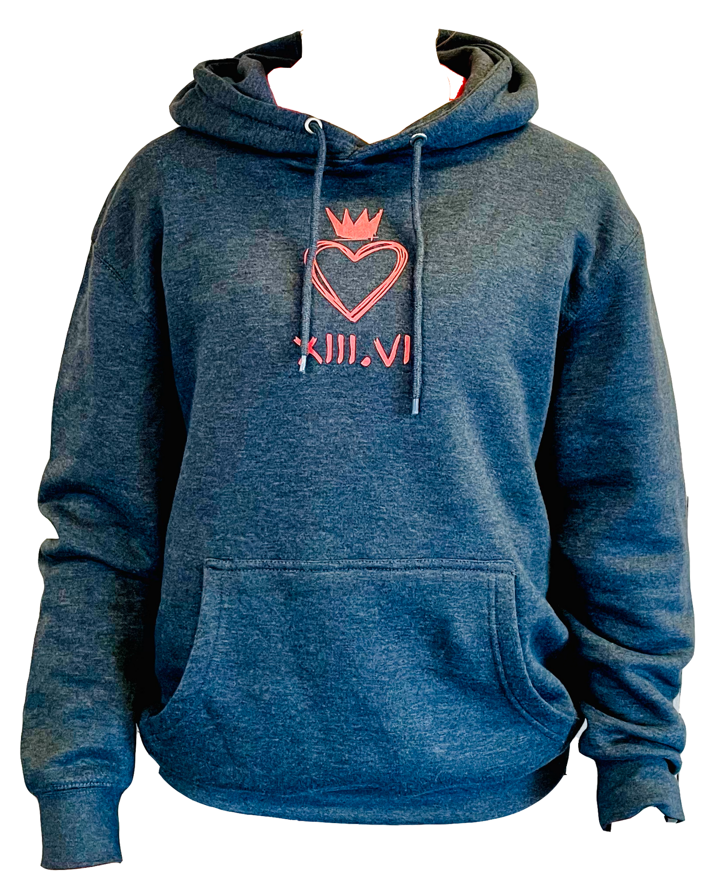 Mental Fortitude Cardinal Heartcrown Hoodie Charcoal | Apparel Designed for Resilience, Strength, and Style