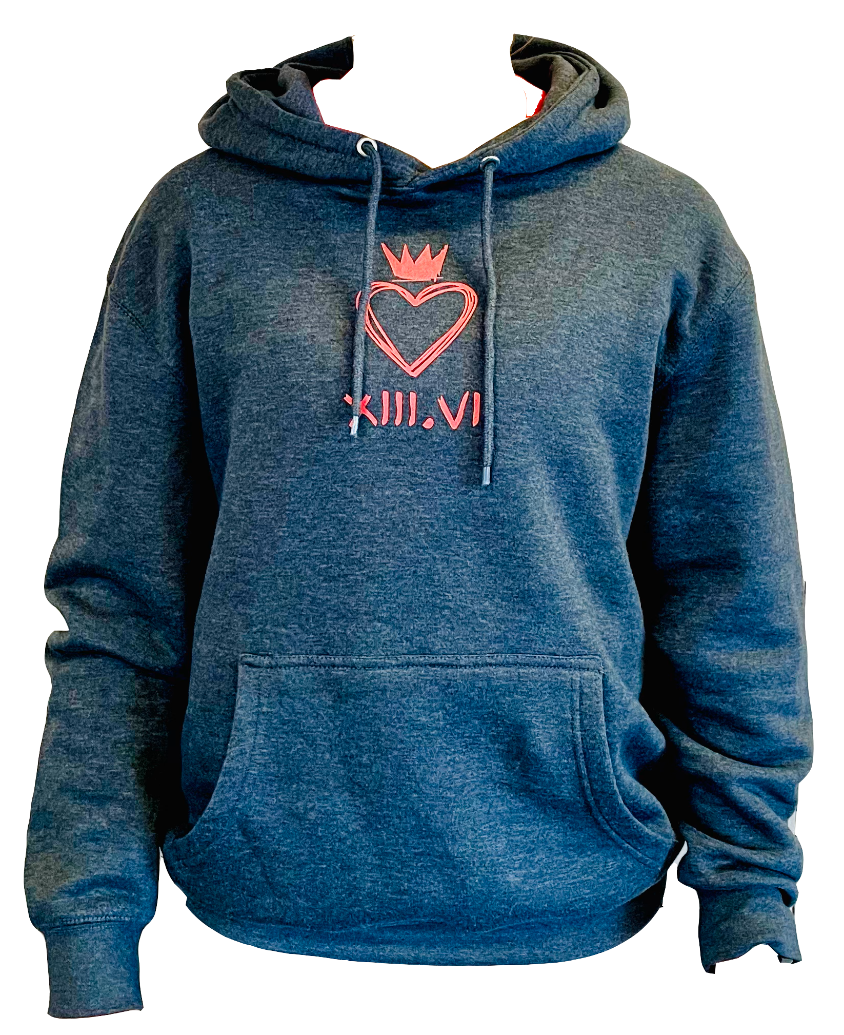 Mental Fortitude Cardinal Heartcrown Hoodie Charcoal | Apparel Designed for Resilience, Strength, and Style