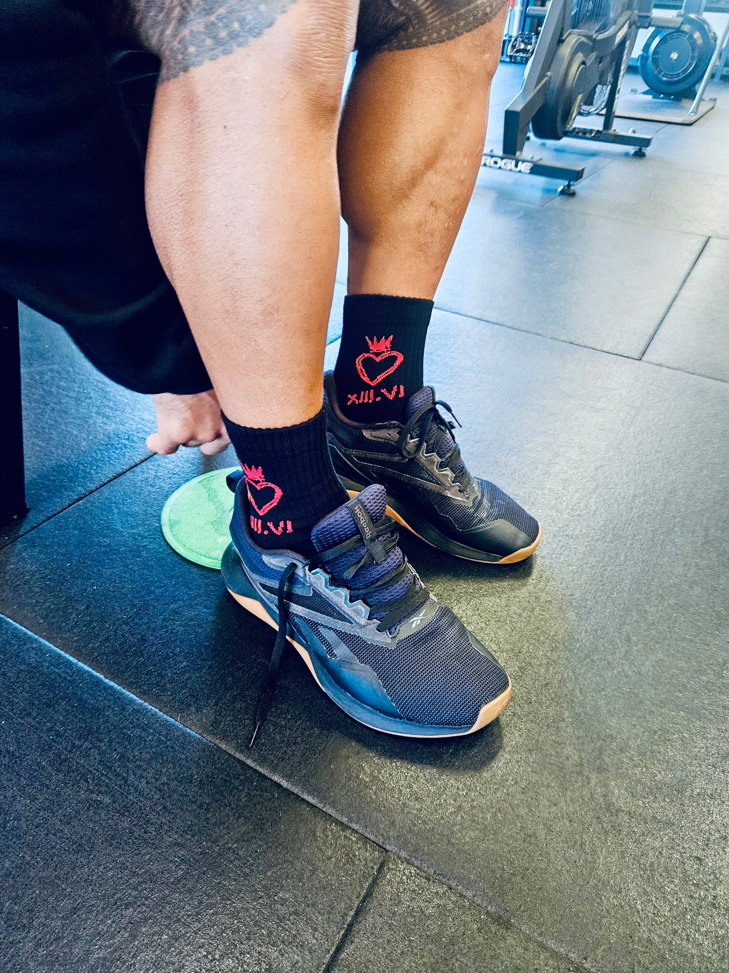 Mental Fortitude Heartcrown Crew Socks Red | Resilient Activewear for Unyielding Strength