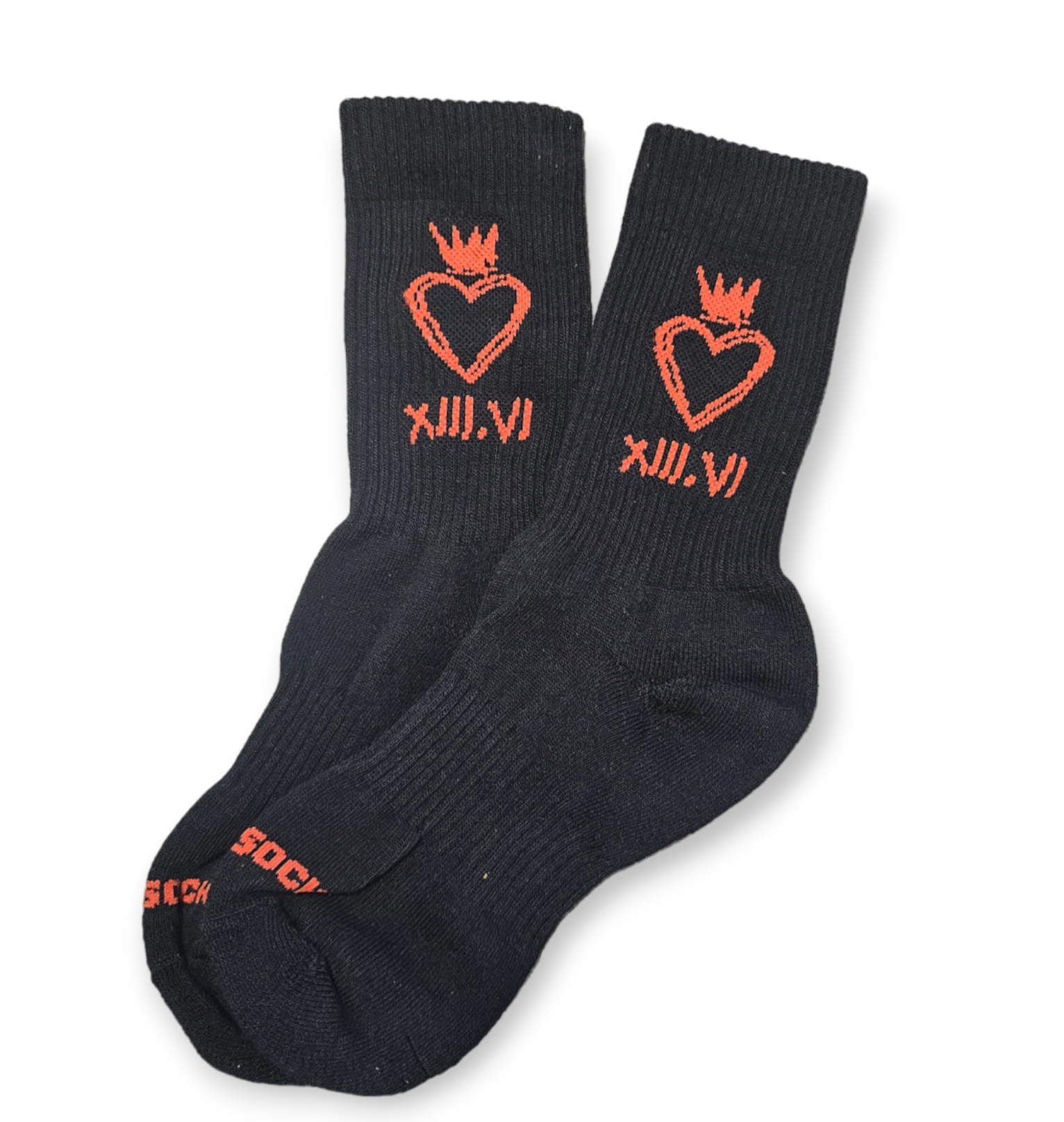 Mental Fortitude Heartcrown Crew Socks Red | Resilient Activewear for Unyielding Strength