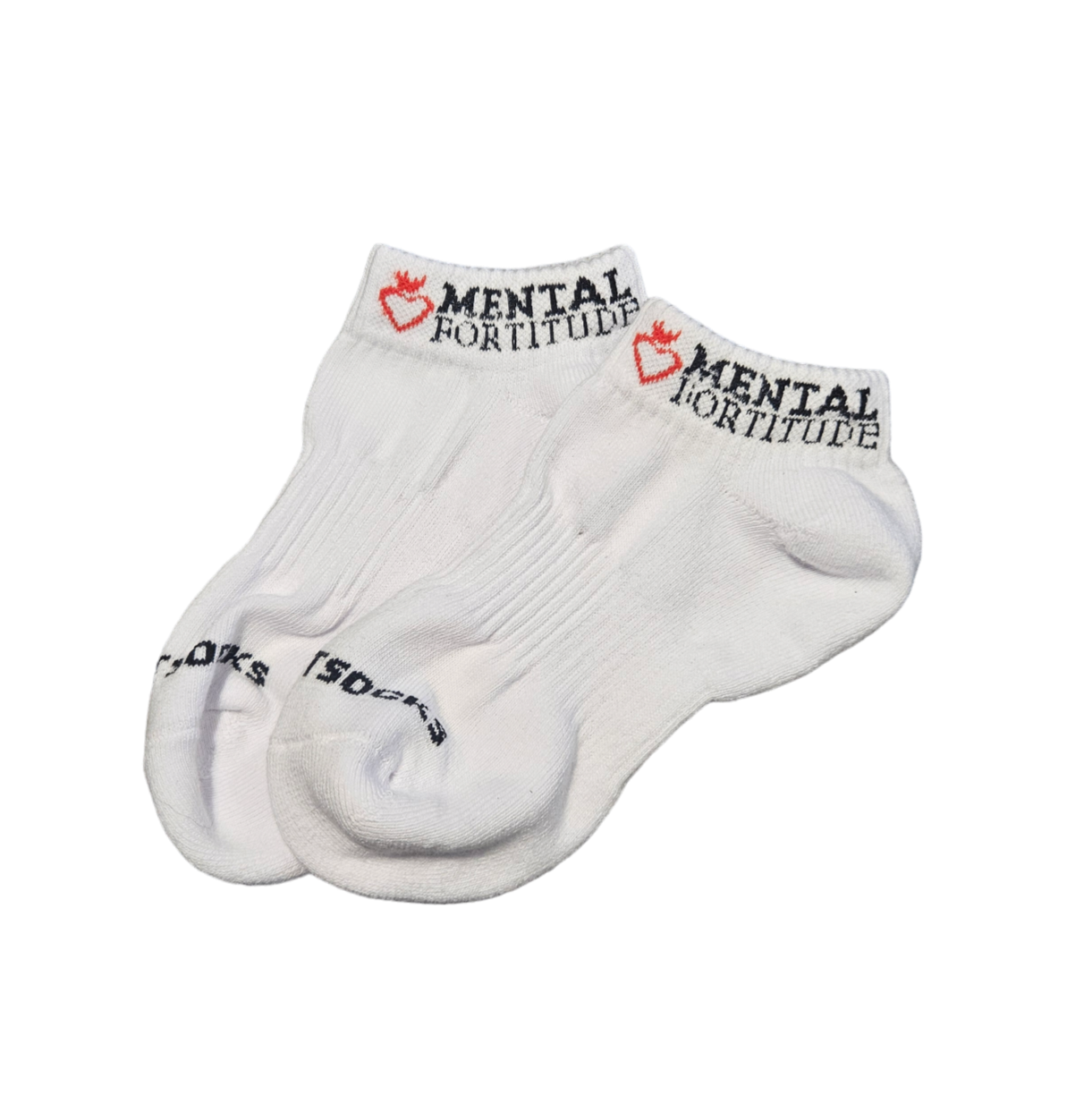 Logo1 Low Socks - White