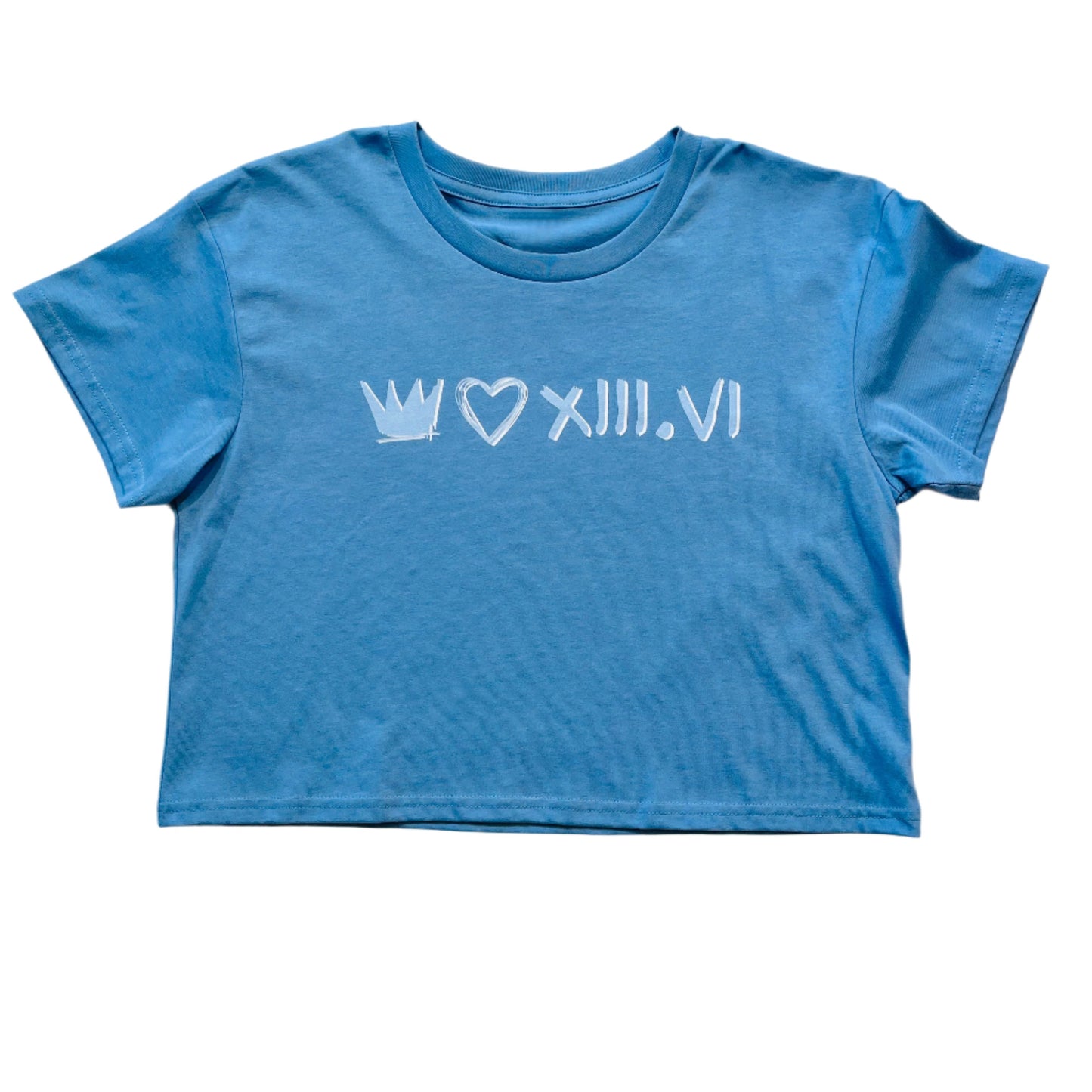 Elements Collection | Crop Tee | Azure