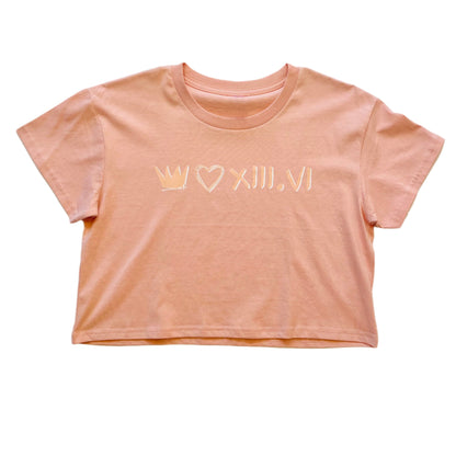 Elements Collection| Crop Tee | Coral